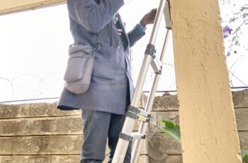 Installing home security cameras without subscription fee in Kiambaa sub-county, Kiambu County to the northwest of Nairobi.