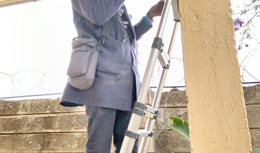 Installing home security cameras without subscription fee in Kiambaa sub-county, Kiambu County to the northwest of Nairobi.