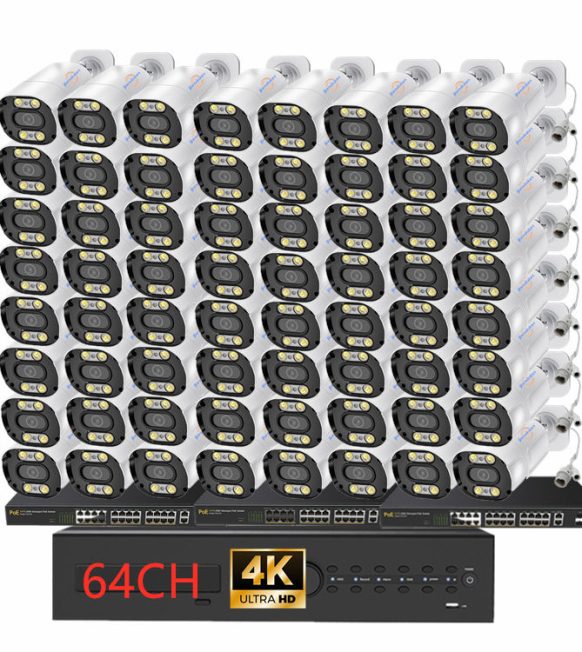 Enterprise 64-Channel 4K IP CCTV Surveillance System