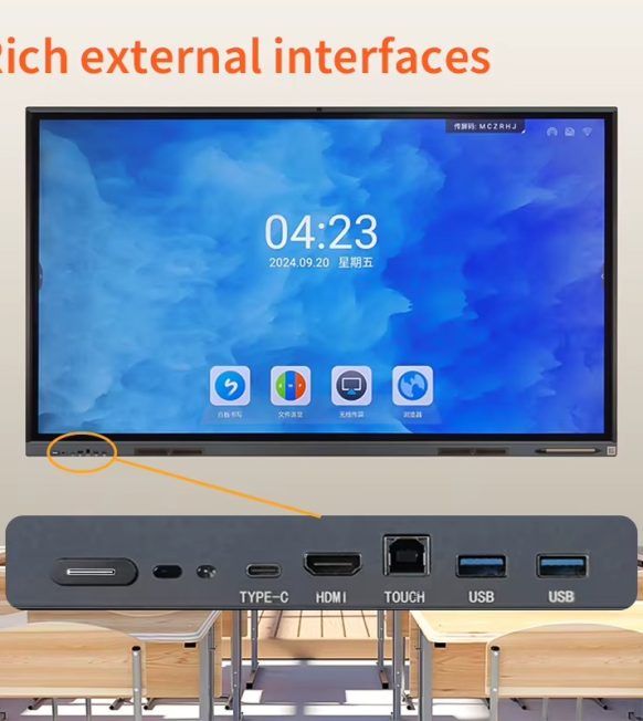 4K Ultra-Thin Touch Screen Interactive Whiteboard.
